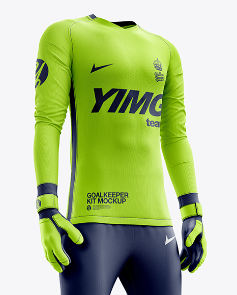 Men’s Full Soccer Goalkeeper Kit with Pants mockup (Hero Shot)