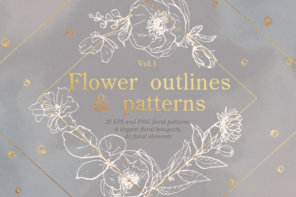 Flower outlines & patterns Flower outlines & patterns