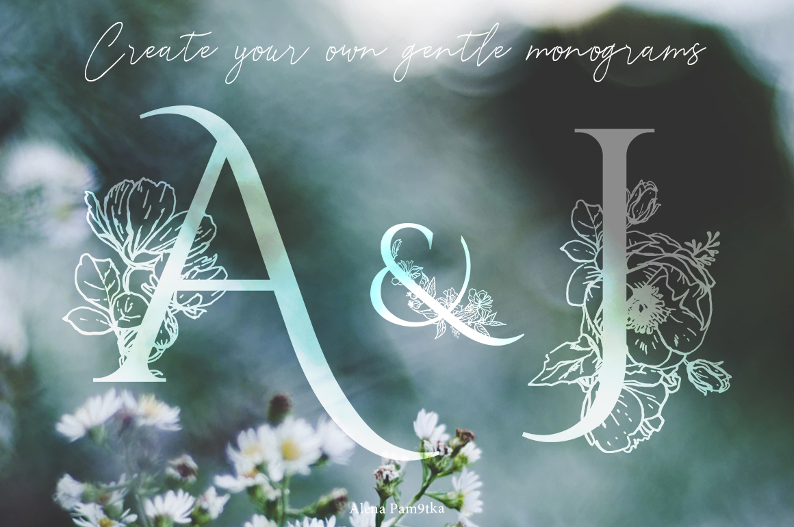 Floral alphabet/monograms Floral alphabet/monograms