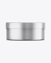 Metallic Cosmetic Jar Mockup - Front View