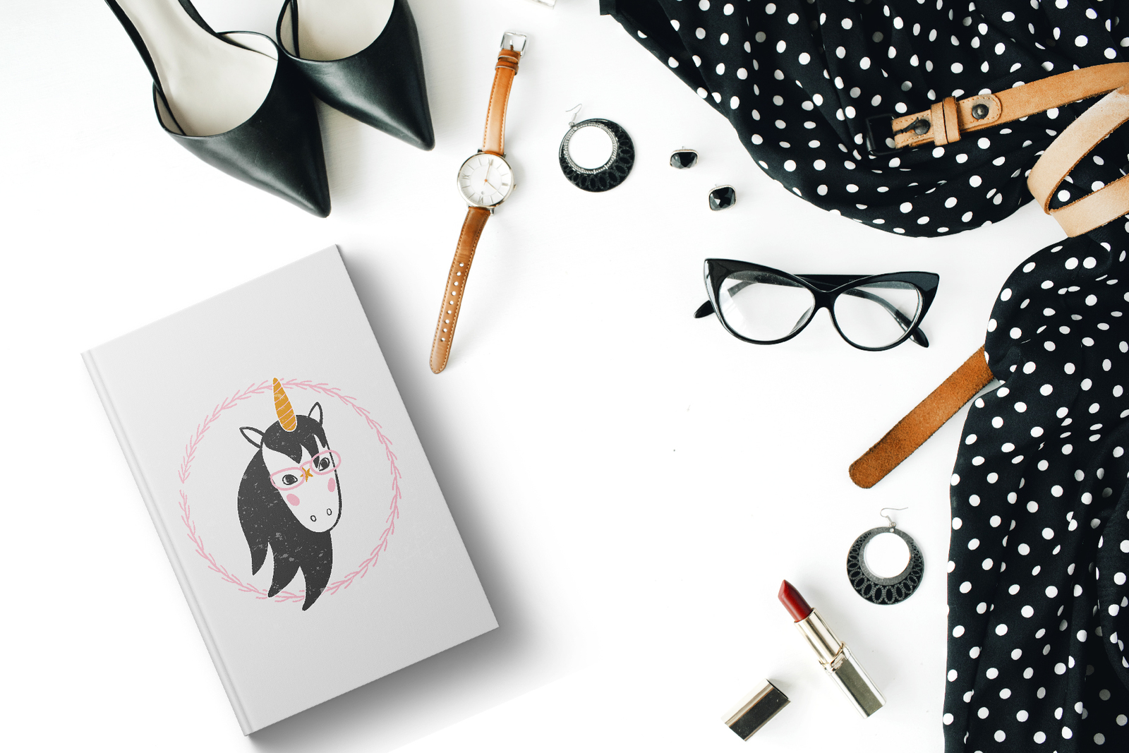 Unicorn Clip Art &amp; Lettering Set