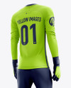 Men’s Full Soccer Goalkeeper Kit with Pants mockup (Hero Back Shot)