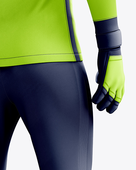 Men’s Full Soccer Goalkeeper Kit with Pants mockup (Hero Back Shot)