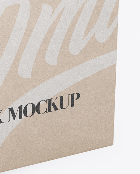 Kraft Box Mockup - Half Side View (High Angle Shot) Kraft Box Mockup - Half Side View (High Angle Shot)