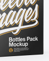 Box with Bottles Mockup - Half Side View