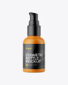 Matte Cosmetic Bottle With Pump Mockup