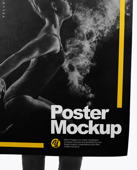 Man With A1 Poster Mockup