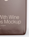 Bag With Wine Bottles Mockup - Front View