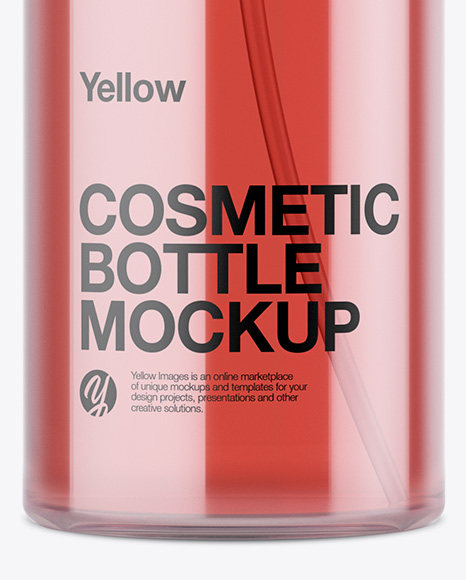 Cosmetic Bottle With Pump Mockup