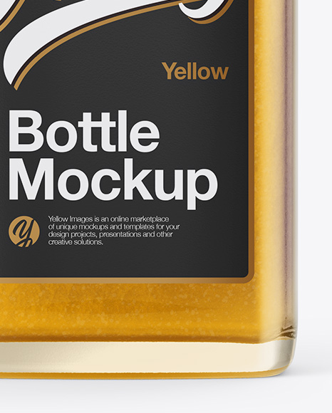 Glass Bottle Mockup - Front View Glass Bottle Mockup - Front View