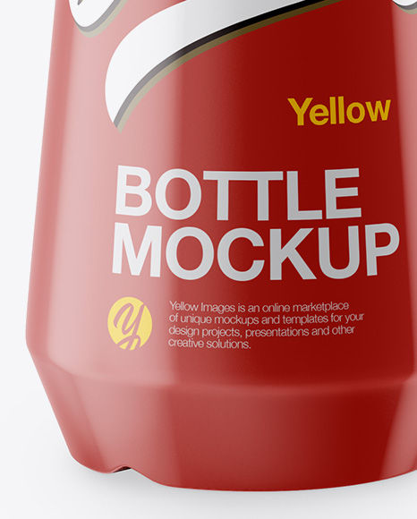 Glossy Sauce Bottle With Spout Mockup