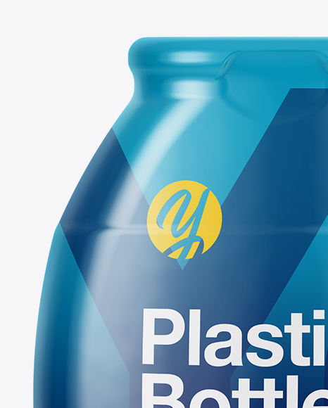 Plastic Bottle in Shrink Sleeve Mockup