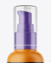 Matte Cosmetic Bottle With Pump Mockup