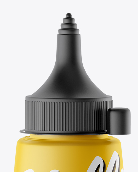 Matte Sauce Bottle With Spout Mockup