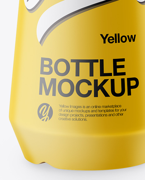 Matte Sauce Bottle With Spout Mockup