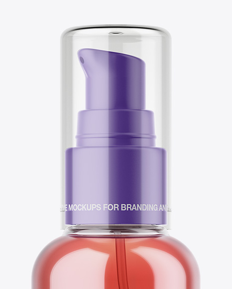 Cosmetic Bottle With Pump Mockup