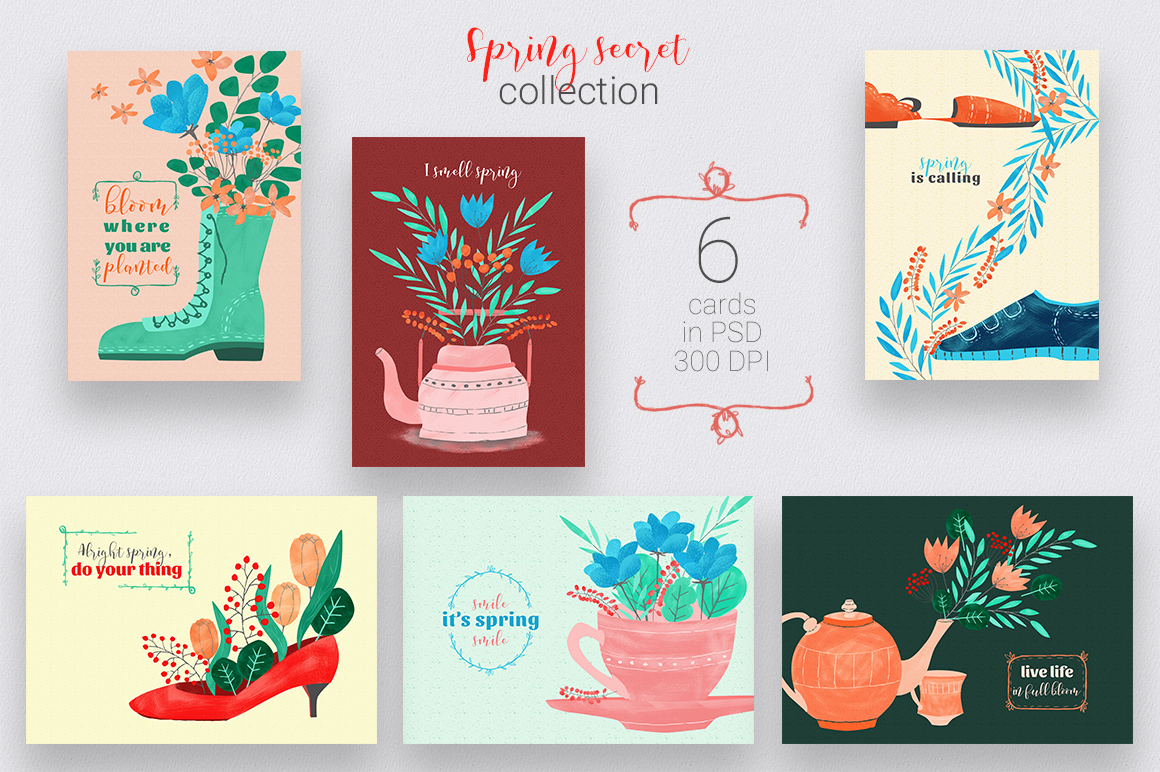 Spring Secret - clipart set Spring Secret - clipart set