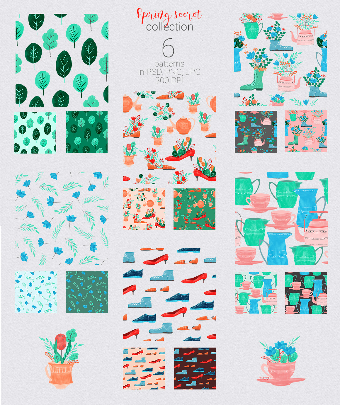 Spring Secret - clipart set Spring Secret - clipart set