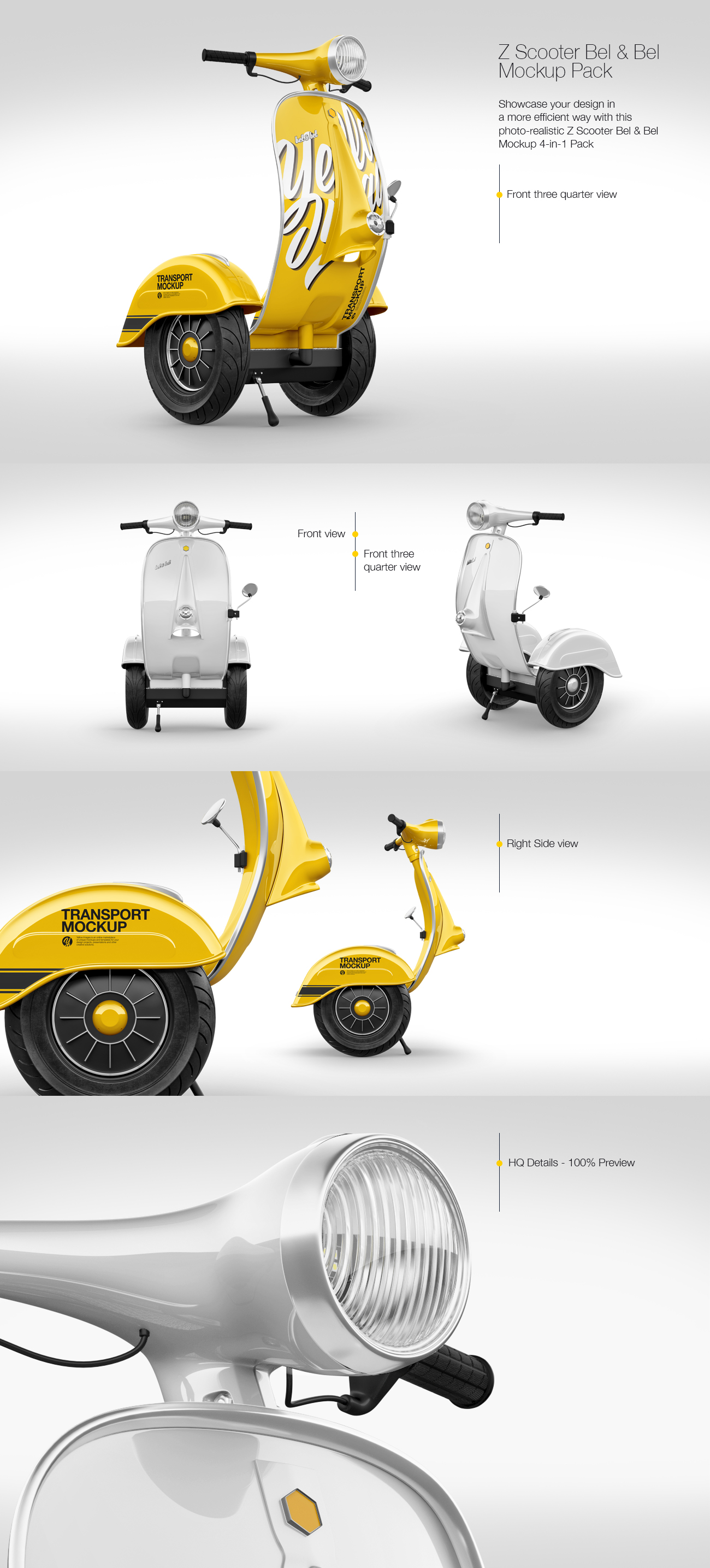 Z Scooter Bel &amp; Bel Mockup Pack