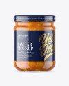 Clear Glass Jar with Apricot Jam Mockup Clear Glass Jar with Apricot Jam Mockup