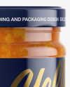 Clear Glass Jar with Apricot Jam Mockup Clear Glass Jar with Apricot Jam Mockup