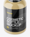Glossy Cosmetic Bottle Mockup - High-Angle Shot