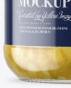 Clear Glass Jar with Pear Jam Mockup Clear Glass Jar with Pear Jam Mockup