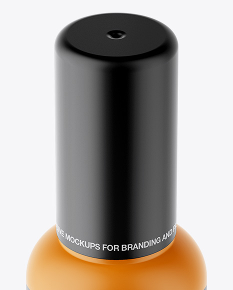 Matte Cosmetic Bottle Mockup - High-Angle Shot