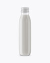 Clear Glass Milk Bottle Mockup