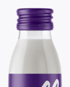 Clear Glass Milk Bottle Mockup