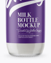 Clear Glass Milk Bottle Mockup