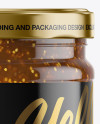 Clear Glass Jar with Fig Jam Mockup Clear Glass Jar with Fig Jam Mockup