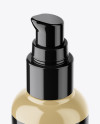 Glossy Cosmetic Bottle With Pump Mockup - High-Angle Shot Glossy Cosmetic Bottle With Pump Mockup - High-Angle Shot