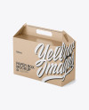 Kraft Paper Box Mockup - Front View