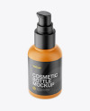 Matte Cosmetic Bottle With Pump Mockup - High-Angle Shot Matte Cosmetic Bottle With Pump Mockup - High-Angle Shot