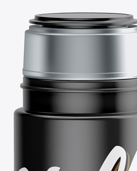 Opened Glossy Thermos Mockup