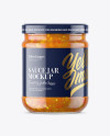 Clear Glass Jar with Sweet &amp; Sour Sauce Mockup