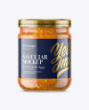 Clear Glass Jar with Sweet &amp; Sour Sauce Mockup