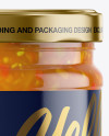 Clear Glass Jar with Sweet & Sour Sauce Mockup