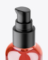 Cosmetic Bottle With Pump Mockup - High-Angle Shot Cosmetic Bottle With Pump Mockup - High-Angle Shot