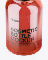Cosmetic Bottle With Pump Mockup - High-Angle Shot Cosmetic Bottle With Pump Mockup - High-Angle Shot