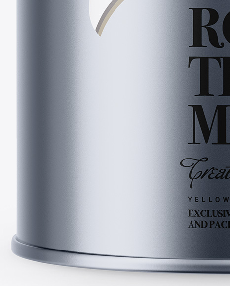 Metallic Tin Box Mockup