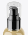 Glossy Bottle With Pump Mockup - High-Angle Shot Glossy Bottle With Pump Mockup - High-Angle Shot