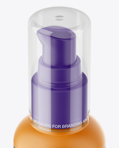 Matte Bottle With Pump Mockup - High-Angle Shot