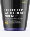 Coffee Cup With Sleeve Mockup - Front View