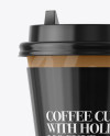 Paper Coffee Cup With Sleeve Mockup - Front View