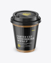 Paper Coffee Cup With Sleeve Mockup - Front View (High-Angle Shot)