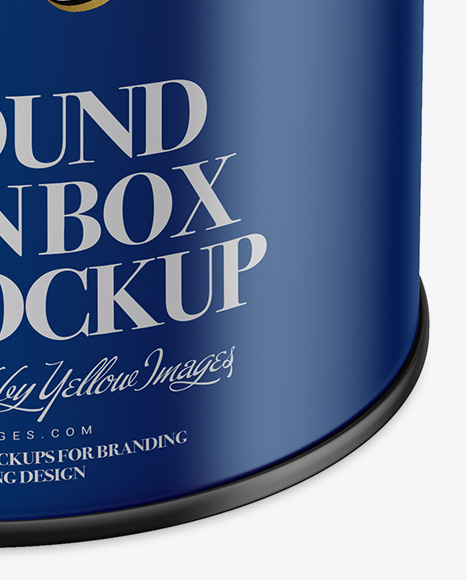 Matte Tin Box Mockup - High-Angle Shot