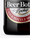 Dark Amber Beer Bottle With Cork Mockup