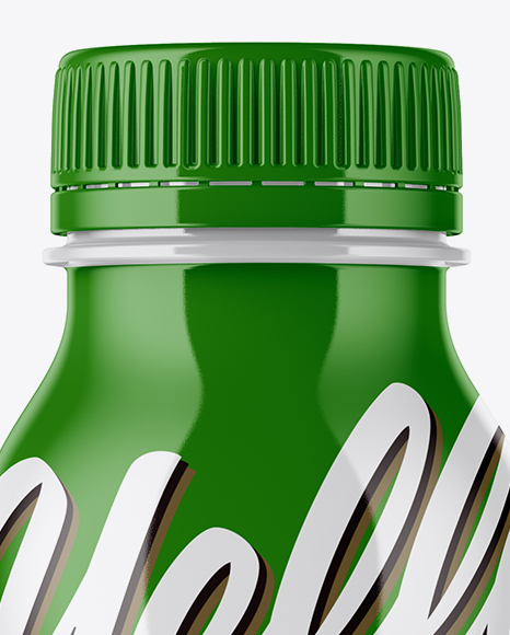 Glossy Yogurt Bottle Mockup